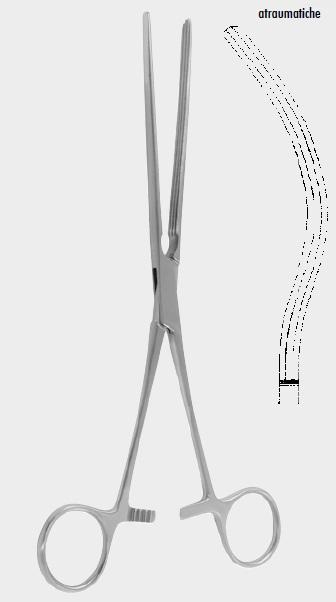 Затискач КОХЕР (KOCHER), атравматичний, 22 см (cm), вигнутий атравматичний. Бренд: Zepf (Зепф).